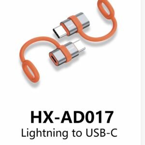 Adaptateur Hoxo USB 2.0 avec attache en silicone Lightning vers USB-C