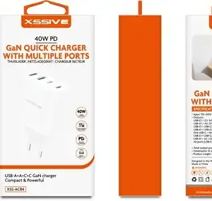 Chargeur rapide Xssive GaN à ports multiples XSS-AC84
