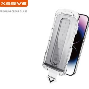 Verre trempé Xssive GoldLine avec outil pour iPhone 15/16