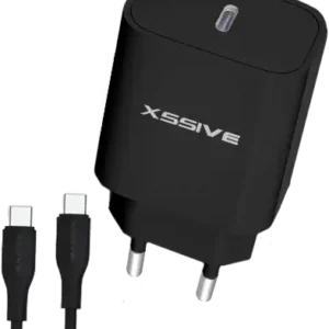 Chargeur rapide Xssive PD 20 W + câble CC XSS-AC65NB CC – Noir