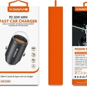 Chargeur de voiture rapide mini Xssive 30W PD XSS-CC43N